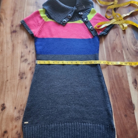 Oxygen  knit colorblock sweater dress with cowl neck, size S - Picture 10 of 10